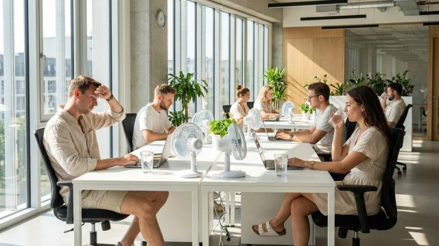 Sommerhitze im Büro: Warum effektive Kühlung und flexible Arbeitszeiten entscheidend sind