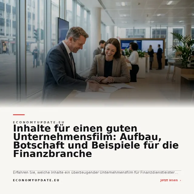 Share-Card fuer Inhalte für einen guten Unternehmensfilm: Aufbau, Botschaft und Beispiele für die Finanzbranche